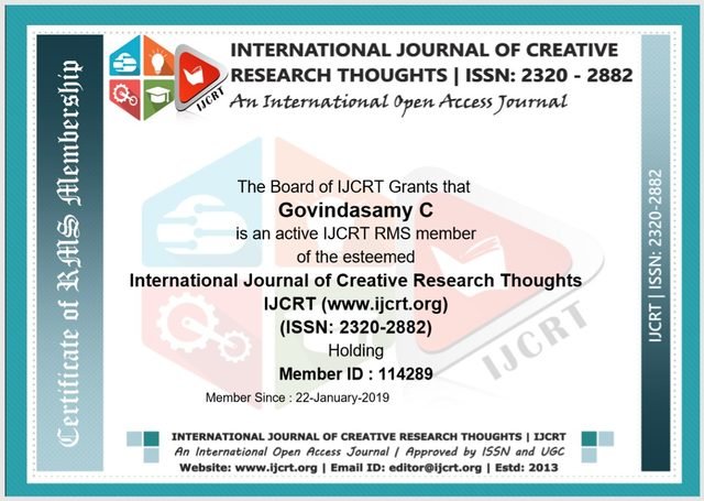 IJCRT — Research Member