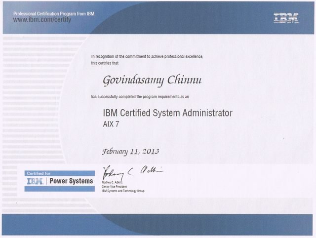 IBM Certified System Administrator — AIX 7