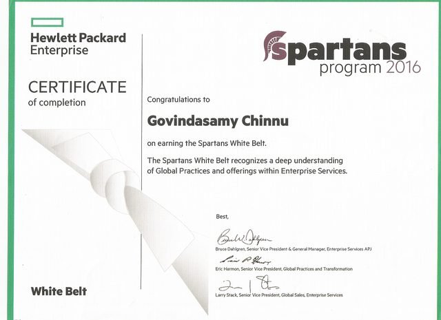 HPE Spartans White Belt